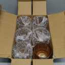 Kate Aspen Vintage Glass Tealight & Amber Votive Candle Holders (Set of 6)  Rustic Fluted Candle Holder Set, Boho Home Decor, Wedding Table Centerpieces, Farmhouse Kitchen Table Decor (One Size)