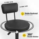 YELLOW JACKET Bar Stool, Adjustable Swivel Stool with Backrest, Bar Height