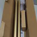 TONIAL Curtain Rod 32 to 115 Inch, Telescoping Splicing 3/4 Drapery Rods for Windows Decorative Single Rod with Small Cap End, Antique Gold