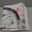 No Hook Funny Highland Cow Shower Curtain with Snap in Fabric Liner Set, Pink Floral Farmhouse Double Layers Waterproof Fabric with See Through Top Window Open Grommet Bath Curtain 71x74 Inch