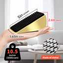 2 x Strongest Heavy Duty Door Stoppers - Tall Door Stop Wedge Large Door Stoppers for Bottom of Door, Tall up to 2.6 in Doorstop Zinc Alloy and Silicone Made Suits Any Heavy Door Any Smooth Floor(2gold)