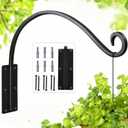 Heavy Duty 16 Inch Plant Hangers Bracket Outdoor, 60lbs Weight Capacity, Metal Wall Hooks for Hanging Plants, Bird Feeder, Wind Chime, Wall Decor, Plant Hanger Hooks for Hanging Flower Baskets