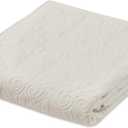 Madison Park Throw Blanket - Reversible Damask Quilting Design, Soft Pre-washed Microfiber, Cotton Filled Spread, Cozy Summer Blanket - Throw for Living Room Couch, Sofa, Bed, Quebec, 60x70", Ivory