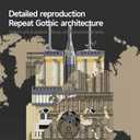 GOTIMON Micro Mini Notre Dame Cathedral Building Block Set, Famous Architecture, 2908 Pieces, Gifts for Kids and Adults