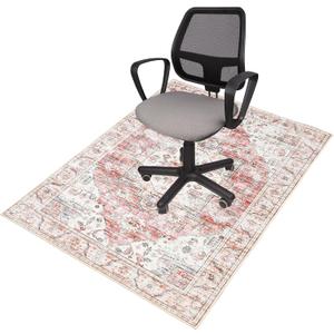 FUANGUI Office Chair Mat for Hardwood/Tile Floor 36"x48", Desk Mat for Rolling Chairs, Computer Gaming Rug, Anti-Slip, Non-Curve Floor Protector for Home Office (7)