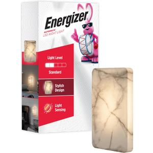 Energizer Night Light, Marble, Square, Back-lit, Light Sensing, Nightlight for Bedroom, Bathroom, Nursery, Hallway, Kitchen, 2700K, 82690