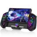 Switch Controller with Hall Joystick for Nintendo Switch/OLED, Wired Switch Pro Remote Controller with Turbo/4 Game Slot/Dual Motor, Handheld Joypad Replacement for Nintendo Switch Controller (Black Magical)