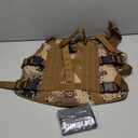WINSEE Service Dog Vest Harness for Large Dog, Tactical Working MOLLE Vest with 10 Pet Patches, No Pull Heavy Duty Harness for Training Walking (Camo Desert)