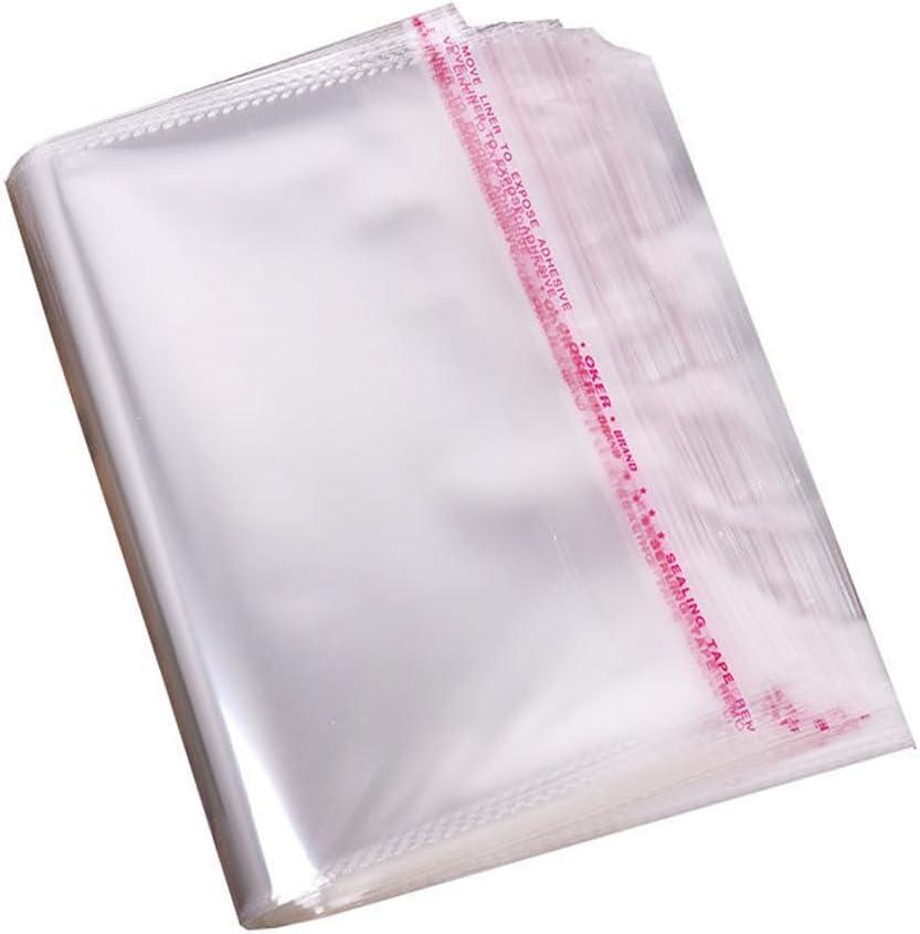 U-House Clear Cellophane Bags - 13" x 16", Resealable Self Seal OPP Poly Bags for Apparel, Party, Wedding, Gift (CelloBags--13x16 Thick NO Hole (Pack of 100))