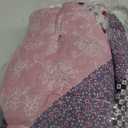 Dinjoy Purple Quilt Set Twin Size, Reversible Floral Plaid Patchwork Pattern Bedding Set Soft Microfiber Lightweight Bedspread 3 Piece Spring Summer Fall Use (68x86 inches)