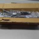 Double Curtain Rods for windows, 1 Inch Diameter double rod curtain rods Heavy Duty Decorative Drapery Rod for Windows 28 to 60 Inch Black