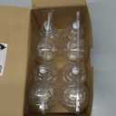 hansang 8 Pack G25 LED Edison Globe Light Bulbs, 3000K Soft White, E26 Base Round Light Bulbs for Bathroom Vanity, 6W 60W Incandescent Equivalent, CRI 85+, 600LM, AC 120V, Clear Glass, Non-dimmable