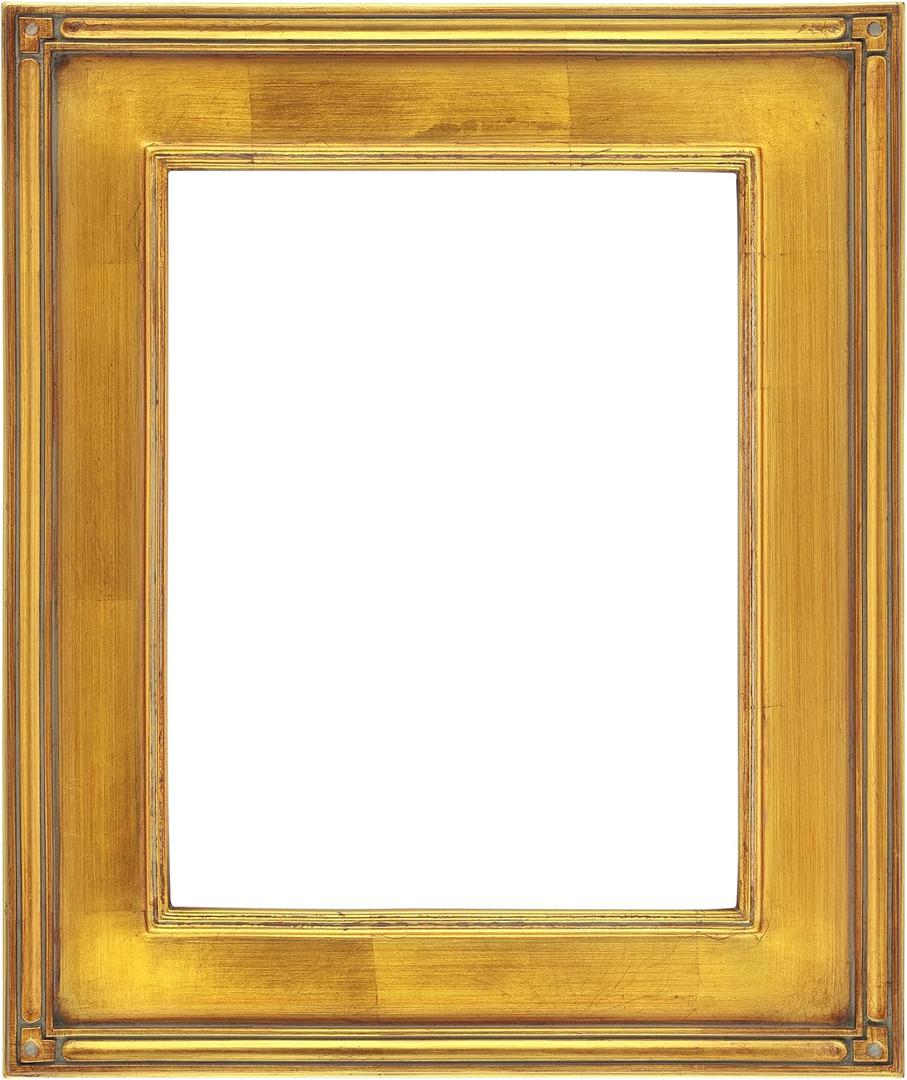 Creative Mark Plein Air Museum Collection De Stijl Open Back Art Frame - 12x16 Gold - Art Deco Style Wood Composition Hand-Leafed Museum-Quality Closed-Corner | Does Not Include Glass or Backing