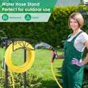 TomCare Garden Hose Holder Upgraded Heavy Duty Metal Water Hose Holder Holds 160 FT Hoses Sturdy Hose Reel Freestanding Outdoor Hoses Storage Hanger for Outside Yard Lawn