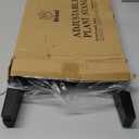 Plant Stand Indoor, Bamboo Plant Shelf, Adjustable Corner Plants Flower Holders Single Floor Plant Stand, Fits 8 to 12 Inches Pots,(Pot & Plant Not Included)(Black)