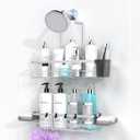 AKTECKE Shower Caddy Hanging Bathroom Organizer: Rustproof Shower Shelf for Inside Shower - No Drilling Shower Racks Over Showerhead - Bath Shelves Rack for Shampoo Soap Chrome
