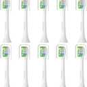 Pisonicleara Replacement Toothbrush Heads(10-pc) Compatible with Philips Sonicare Click-on Electric Tooth Brush Refill 4100 Hx6920 Hx9023 Plaque Control