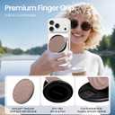 ORNARTO Vortuxe for MagSafe Phone Grip with Kickstand, Soft Liquid Silicone Finger Loop Grip, Phone Ring Holder for Back of Phone, Premium Build & Comfy Touch, Latte