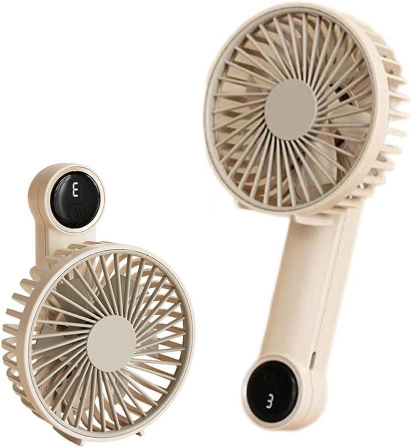 3-Speed Adjustable Portable USB Rechargeable Handheld Fan with 180 Rotatable Design