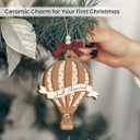 2 x Just Married Ornament for Couples 2025 - Wedding Gifts for Couples Chirstmas Ornaments, First Bridal Shower Ornaments for Bride, Gift for Newlyweds, Just Married Gifts for Women