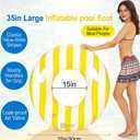 2PCS 37" Inflatable Pool Floats for Adult Striped Swim Ring Pool Floaties Inflatable Swimming Pool Raft Party Water Summer Beach Lounger Float Party Supplies