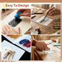 100 Pcs 7.5mil Acetate Stencil Sheets, 4 x 4 Inch Reusable Stencil Paper for Laser Cutting, Translucent Pet Stencils for Painting Wood DIY Craft Paint Template for Wall Home Decor