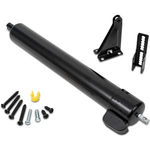 Ideal Security 9700 Heavy Pneumatic Touch & Hold Storm and Screen Door Closer for Wood, Aluminum, and Vinyl Doors, Silent and Smooth Closing, 11.5", Black