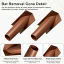Bat Removal Cone, Bat One Way Door, Bat Exclusion Device, Bats Exclusion Tube for House Attic Control Removal (Right Angle, 2 Pcs)