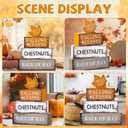 Fall Decor for Home, 4 Pcs Autumn Decorations Indoor Wooden Maple Leaf Fall Table Decor, Thanksgiving Harvest Centerpiece for Tiered Tray, Kitchen, Office, Farmhouse Party Table Centerpiece