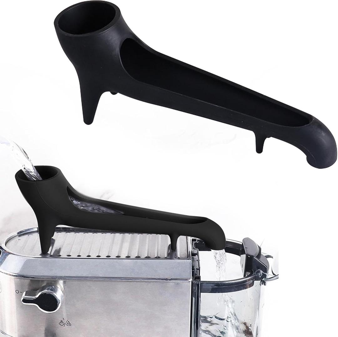Espresso Machine Water Tank Quick Access Funnel, Coffee Machine Water Spout for Espresso Machine, Long Wate r Funnel for All Flat Top Coffee Machines (COLOR:Black)