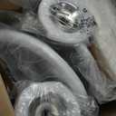 BestOffice Bar Stools Set of 2, Adjustable PU Leather Swivel Barstools, Modern Counter Stools with Back and Footrest, Counter Height Barstools for Bar, Kitchen and Dining Room (White)