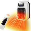 370W Space Heater, Wall Outlet Electric Space Heater as Seen on TV with Timer, Led Display, Adjustable Thermostat, Compact for Office Dorm Room