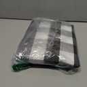 Black and White Buffalo Plaid Checkered Window Curtain Drape Panels 63 Inch Length,Semi Sheer Farmhouse Drapes,Rustic Rod Pocket Treatment for Bedroom Living Room(2 Panels,40"x63",Black)