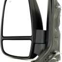 Replacement Driver Left Side Door Mirror Textured Back Cover Power Adjustment and Heated Glass With Signal Light for Ford Transit T150 T250 T350 T350HD from 2010 to Onward