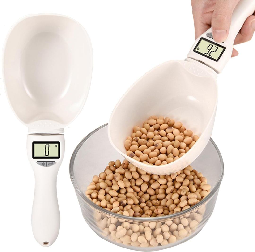 2026 New Digital Measuring Spoon, Digital Food Measuring Scoop Scale - Electronic Kitchen Measuring Spoon Scale for Cooking Baking - Smart Adjustable Measure Cup for Home Cooks Bakers Chefs Pet Owners (1PCS)