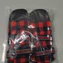 FLYSTAR Dog Shoes for Medium Large Dogs, Waterproof Rain Snow Non-Slip Dog Boots for Winter, Plaid Reflective Adjustable Warm Dog Shoes Paw Protector for Walking Running Hiking Outdoor (7# (paw width: 1.9"-2.7"))