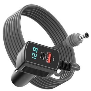 for Starlink Mini Power Cable, 10FT Starlink Mini Cigarette Lighter Adapter with USB, Type-C Port and Voltmeter, 12V-24V DC Safety Power Cable for Starlink Mini Waterproof Cigarette Lighter Charger