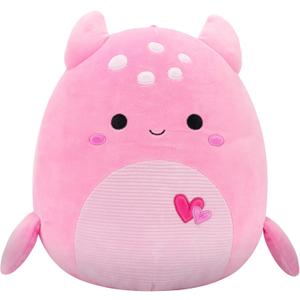 Squishmallows Original 12in Artin The Pink Loch Ness Monster with Hearts  Official Jazwares Valentine Plush (Medium)