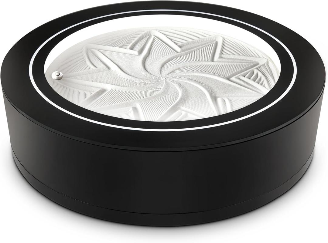 HoMedics 11 Drift Sandscape, Compact Size, Zen Garden, Meditation Accessories, Decorative Sandscape, Smart LED Lighting, Wi-Fi Enabled (Black)
