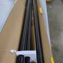 Kenney KN90001 1" Weaver Indoor/Outdoor Rust-Resistant Curtain Rod, 72-144", Black