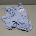 ZTMZA Women's Summer One Shoulder Maxi Dresses Sleeveless Bodycon Metal Decor Formal Wedding Guest Cocktail Dress Sky Blue, S