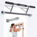 Pull Up Bar with Resistance Bands - No Screws Doorway Trainer, Adjustable Home Gym Equipment for Full Body Workout, Portable Upper Body Exercise Kit Fits All Doors (24-35 Inch)