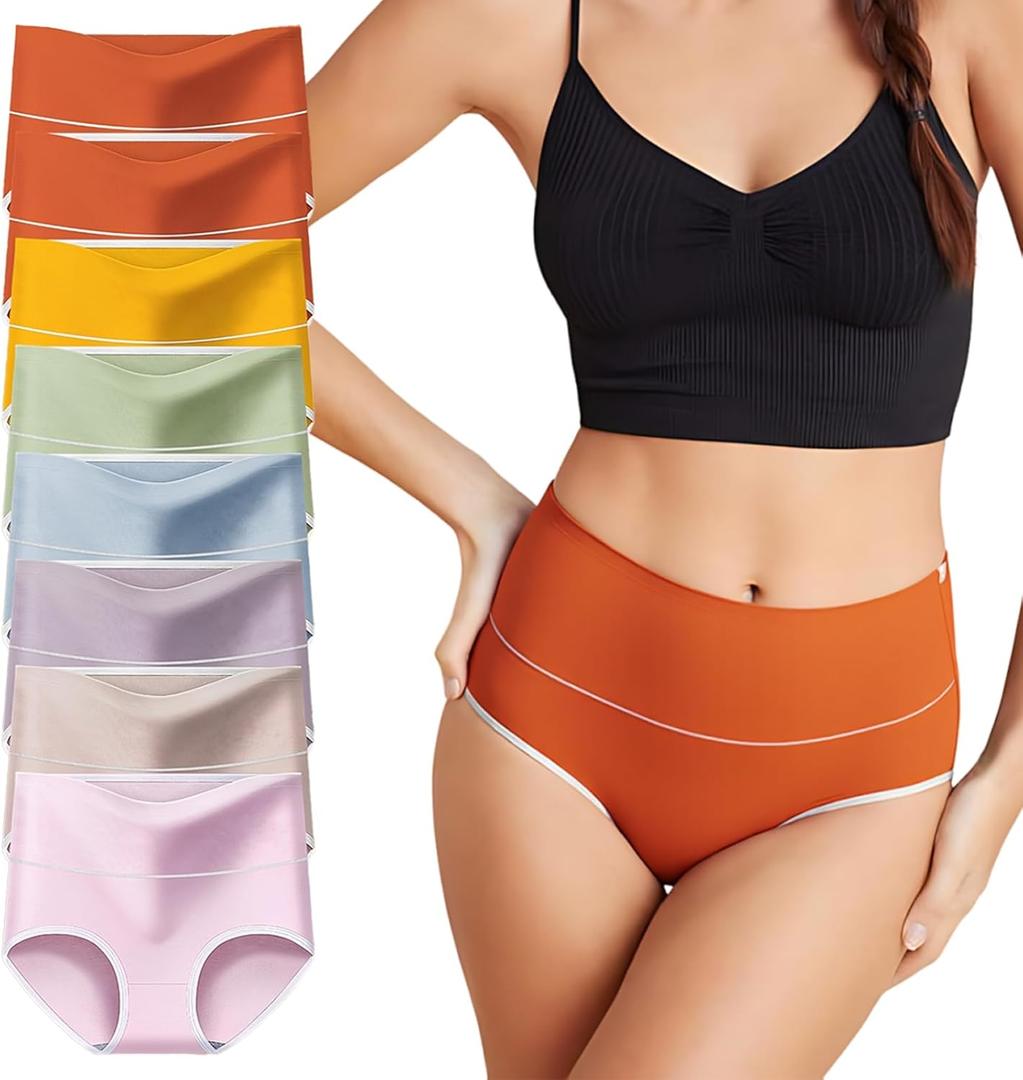 Women's Cotton Underwear High Waiste Full Coverage Ladies panties Breathable Briefs Underpants Regular & Plus Size