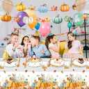 142 Pcs Thanksgiving Party Supplies, Plates and Napkins Set, Disposable Party Plates for Fall Harvest Autumn Fall Harvest Party Supply Thanksgiving Decor Serves 20