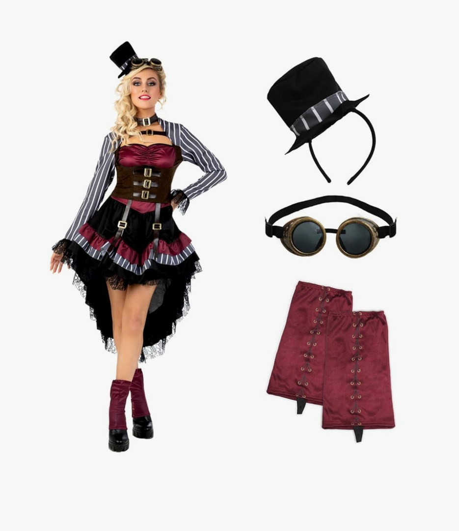 Morph, Steampunk Halloween Costumes, Victorian Steampunk Costumes for Women, Steampunk Costume Women Size M