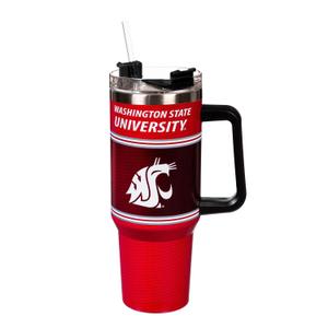 Washington State Cougars 40oz. Stainless Steel Canyon Cup with Straw