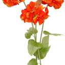 Orange Artificial Hydrangea Flowers, Large Faux Flower Branch Decor | Vibrant Orange Red Hydrangea Flower Branch with 3 Heads, Home, Garden, Wedding and Party Decor