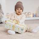 4 x WRAPLULU Baby Shower Wrapping Paper - 4 Jumbo Sheets, 28 * 40 Inches - Giraffe & Elephant Gift Wrap, Perfect for Boys Girls, Baby's Birthday, Newborn