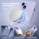 Magnetic for iPhone 13 Case, Compatible with MagSafe, [Full Camera Protection][Screen Protector] Silicone Shockproof Protective Phone Case for iPhone 13 6.1", Lilac