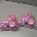 LKD Adjustable Kids Roller Skates for Boys Girls,Beginner Quad Skates,Indoor Outdoor Sports for Ages 3-5 (Pink)